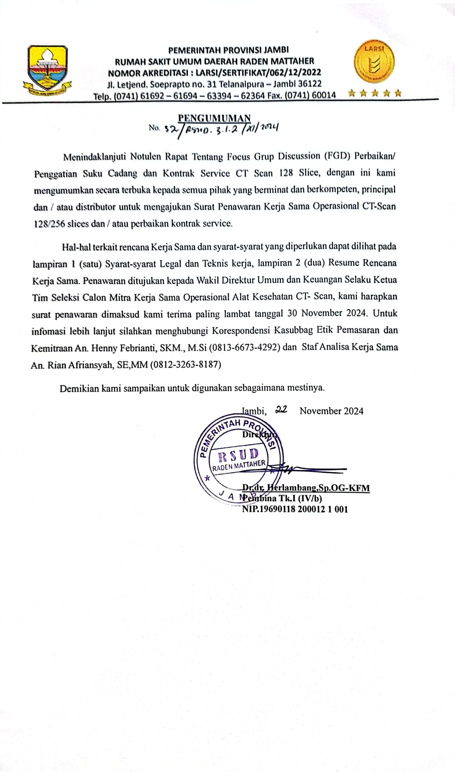 PENGUMUMAN